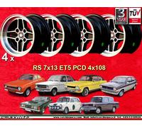 4 Cerchi FORD LOTUS TALBOT RS 7x13 ET+5 4x108 Escort Capri Taunus Cortina