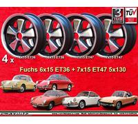 4 cerchi Fuchs Porsche 911 SC 3.0 944 Felgen 6x15 + 7x15 mit wheels RSR