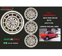 4 Cerchi in lega 13 per Lancia Fulvia coupè stile Hf 2000 Wheels felgen 6x13
