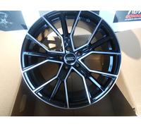 4 CERCHI IN LEGA 18" PER AUDI WV MERCEDES SEAT AVUS MOD MOON BLACK DIAMANTATO