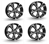 4 Cerchi in lega per Audi TT mk2 mk3 18 pollici modello rs7 nero lucido diamantato