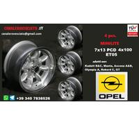 4 Cerchi Minilite 7j 13 4x100 ET5 OPEL Kadett Manta Ascona Olympia Rekord felgen