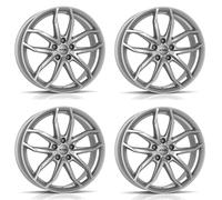 4 cerchi Rial Lucca 8.0Jx18 ET45 5x108 argento polare compatibile con JAGUAR S-Typre X-Type XE XF XJ
