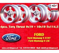 4 cerchi Torq Thrust Ford Mustang Serie 5/6 S197 LAE 9x19 10x19 wheel silver