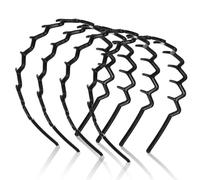 4 cerchietti per capelli a zig-zag, antiscivolo, da uomo, con denti di squalo, in plastica, ondulati a zig-zag, per trucco, sport all'aria aperta, tutti i giorni