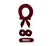 4 cerchietti per capelli senza calore, da donna, per capelli durante la notte, per acconciature sicure e confortevoli (rosso)