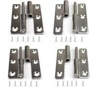 4 Cerniere Da 7,6 Cm Staccabili per Porta in Acciaio Inox - 2 per Mano Destra +