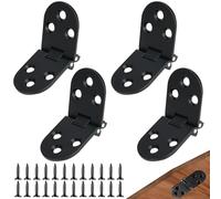 4 cerniere in acciaio inox a 180°, connesse con vite, per armadi e tavoli pieghevoli