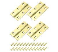 4 cerniere pieghevoli a testa piatta, cerniere per porte piccole in ottone da 3"