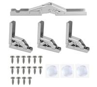 4 cerniere pieghevoli, cerniere pieghevoli a 90/180 gradi, supporto da tavolo nascosto, cerniera a vite con 16 viti, cerniere per porte dell'armadio (con 3 adesivi anticollision)
