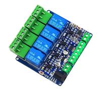 4-Channel Relay Module with Digital Inputs - 12V Power Supply, RS485 and TTL Communication, Relay Outputs for PLC and Automation Systems