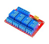 4-Channel Relay Module with Optocoupler Isolation, 5V/12V/24V High & Low Level Trigger Board Fits for for Arduino, PLC, and Industrial Automation Control(5v)
