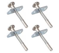 4 chiavistelli a molla in acciaio, a molla, a molla, con vite di sollevamento per mobili e porte del letto, 55 mm