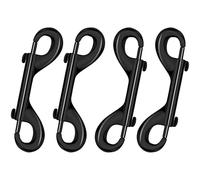 4 chiusure a doppio gancio in lega di zinco robuste ad alta capacità di carico, accessori per collari per animali domestici e clip a moschettone per l'organizzazione della casa