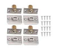 4 Chiusure a Sfera per Porta, Regolabili, in Acciaio Inossidabile, Resistenti Alla Ruggine, per Armadio, con Piastra di Riscontro