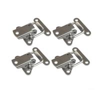 4 chiusure in acciaio inox a forma di farfalla con connessione sicura per valigie, scatole di legno, valigie, cassette degli attrezzi e kit di strumenti
