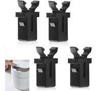 4 chiusure per coperchio della pattumiera compatibili con bidoni della spazzatura Brabantia da 20 L-60 L, chiusure a pressione nere, serratura di ricambio durevole per bidoni della spazzatura e