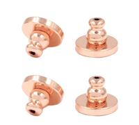 4 chiusure per orecchini a perno versatili tappi per orecchini a perno supporti forati Earnut Stopper elegante ornamento per le orecchie