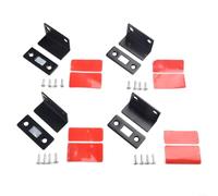 4 chiusure resistenti per mobili ultra sottili per porte, armadi, armadi, chiusura sicura con materiale in acciaio inossidabile e due opzioni di installazione (nero, 4 pezzi)