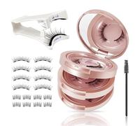 4 Ciglia magnetiche con pinzalook naturale, 3D, ciglia artificiali, magnetiche, riutilizzabili, senza colla, facile da usare