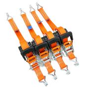 4 cinghie di ancoraggio automatiche con gancio a punta, 5,0 m x 35 mm, 1000/2000 daN