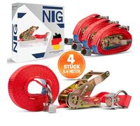 4 cinghie di ancoraggio Cinghie di ancoraggio in due pezzi con cricchetto per rotaia di linea aerea con attacco terminale 2 pezzi lunghezza 3400 mm 1500 daN | DIN EN 12195-2