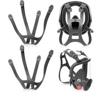 4 cinghie di ricambio in silicone per maschere integrali, adatte per serie 6000 serie 6700, 6800, 6900, colore nero