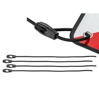 4 cinghie elastiche da 50 cm | Tendicagioie per lavagna di avvertimento Italia e Spagna | Portabiciclette, moto, campeggio e casa | Resistente ai raggi UV e durevole | Elastico con anima in lattice