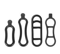 4 cinghie in silicone per luce bicicletta, cinturino di ricambio in gomma per luce bici e torcia, bande nere in gomma per bici da strada, mountain bike, per la maggior parte dei set di luci per