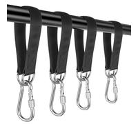 4 cinghie per amaca albero, 30 cm di fissaggio per amaca albero, corda per amache, cinghia di altalena, cinghia altalena, albero per sospensione giardino campeggio con 2 moschettoni e anelli a D