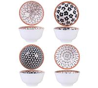 4 Ciotole Ceramica Set,Ciotola Colazione,350 Ml Ciotole Per Dessert In Ceramica, Ciotole Per Insalata,Gelato,Salse Per Salse,Biscotti, Dessert,Noci,Frutta