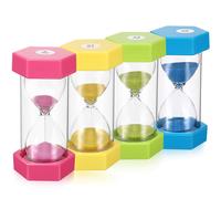 4 clessidra con clessidra: timer con clessidra da 3/10/15/30 minuti per cucina,