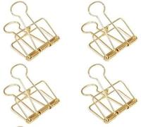 4 clip dorate a coda lunga per raccoglitori di carta, grandi raccoglitori e graffette, piccole dimensioni e leggere, clip, morsetti e anelli, prodotti per ufficio, 51 mm
