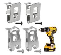 4 Clip Per Cintura Di Ricambio Con Viti, Gancio Per Cintura, In Acciaio Inox, Clip Per Cintura, Per Trapano Elettrico, 2 Pezzi Per Fissaggio Dewalt 20v, 2 Pezzi Per Makita 12v 18v Xfd01 Dtd144
