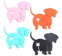 4 clip per pane per glutei, con stampa 3D, riutilizzabili, a forma di animale, per snack, biscotti e cibo per animali domestici, accessori da cucina divertenti e pratici (cane multicolore)