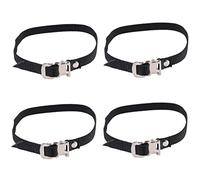 4 clip per pedali per bici regolabile cinturino per dita in nylon Spin Bike cinghie per pedali per cyclette antiscivolo cinghie universali