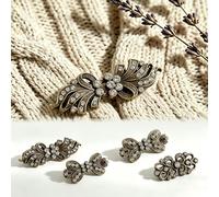 4 clip vintage per maglioni, chiusura per colletto cardigan retrò