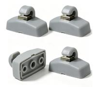 4 Clips De Pare-Soleil Gris 3B0857561B Compatible Avec VW Golf Passat Polo | Plastica ABS Antiurto, Montaggio Senza Attrezzi, Ricambio per Gancio Rotto, Set Pratico da 4 Pezzi
