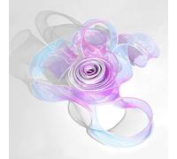 4 cm*10 Yard Iridescent Organza Chiffon Ribbon (Blue-Purple)
