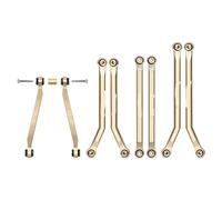 4 collegamenti Impostare il telaio in ottone pesante 37G per 1 Scala RC Crawler Car compatibile con modelli SCX24 come C10 e Bronco Base Camp(8PCS Brass Links)