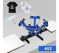 4 Color 2 Station Silk Screen Printing Machine Press Equipment T-Shirt Pressing