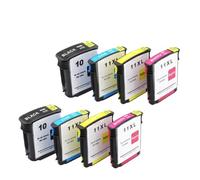 4 colori 1set 69ml 28ml 10 11 cartuccia a inchiostro con chip compatibile per designjet 100 110 70 stampanti da 1 a 5 set di tintura sostituzione 'inchiostro per 10 11(2set)
