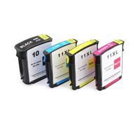 4 colori 1set 69ml 28ml 10 11 cartuccia a inchiostro con chip compatibile per designjet 100 110 70 stampanti da 1 a 5 set di tintura sostituzione 'inchiostro per 10 11(1set)