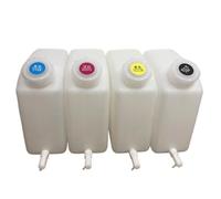 4 colori 3L Bottiglia di inchiostro grande compatibile con sistemi di inchiostro di massa per Roland Mutoh Mimaki e tutte le stampanti del serbatoio a inchiostro di grande formato(Single connector)