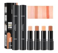 4 colori Conturing Stick, Contour Stick, matita contorno contorno viso, set trucco per principianti, non grasso, impermeabile, a lunga durata, effetto idratante opaco, con 2 nappe per pollice