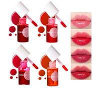 4 colori Lip Tint Stain Set, 3 in 1 Lip Eyes and Cheeks Tint Stain Lip Stain, Effetto Tattoo Naturale a Lunga Durata, Idratante a Long Lasting Antiaderente Tazza Lucidalabbra 4Park