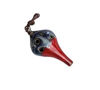 4 Colori Ocarina 6 Fori Forno Cambiamento Piccolo Ocarina Alto C Tono Principiante Ocarina Insegnamento Ciondolo In Ceramica (Color : Crimson blue)