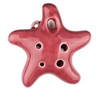 4 colori Ocarina 6 fori piccola stella marina Ocarina Alto C tono principiante Ocarina souvenir turistico giocattoli didattici ciondolo in ceramica (Color : Pink)
