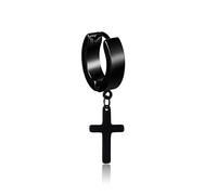 4 Colori Orecchini a Croce in Acciaio al Titanio per Uomo Donna Gioielli Multicolor Nero Argento Colore Attractive