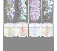 4 colori per polvere glitter extra fine per arti che fanno pittura decorazione corpo viso trucco unghie pigmento nail art paillettes